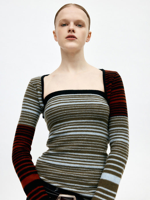 [andersson bell] NORA MULTI STRIPE BOLERO TOP atb1357w(MULTI)