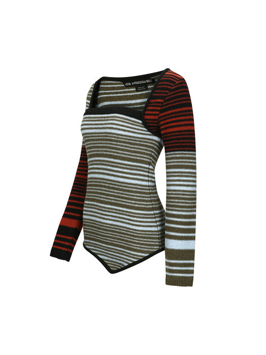 [andersson bell] NORA MULTI STRIPE BOLERO TOP atb1357w(MULTI)