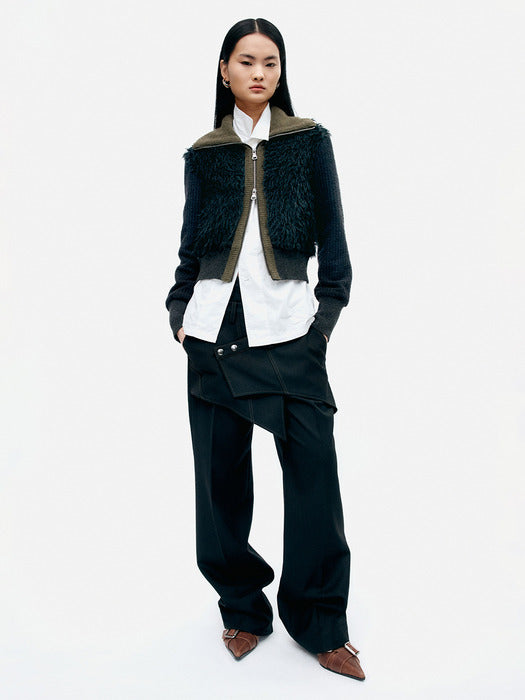 [andersson bell] CROSSOVER WRAP TAILORED TROUSER apa862w(BLACK)