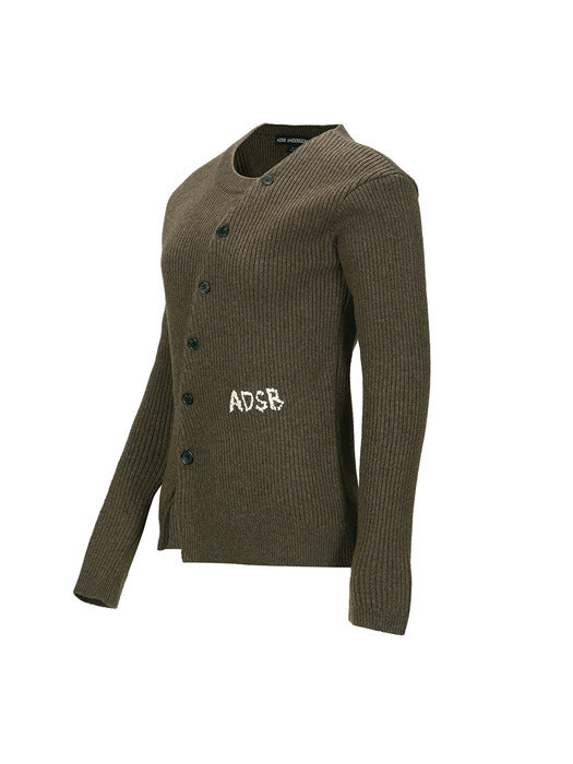 [andersson bell] HAND STITCHED BASIC CARDIGAN atb1400w(BROWN)