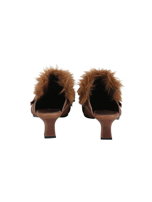 [andersson bell] LAYERED STRAP MULE aaa486w(BROWN)