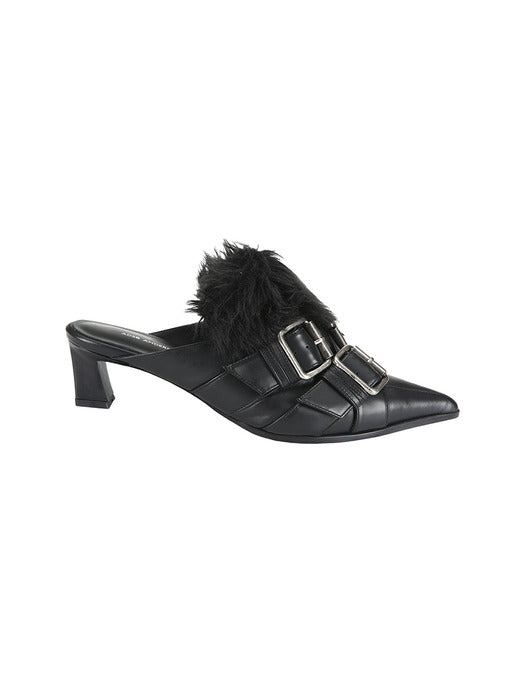 [andersson bell] LAYERED STRAP MULE aaa485w(BLACK)