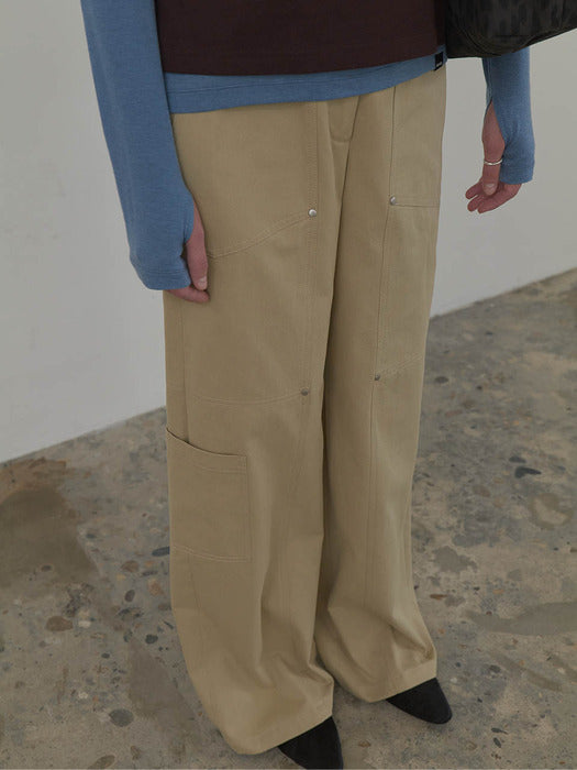 Raive Cotton Wide Cargo Pants