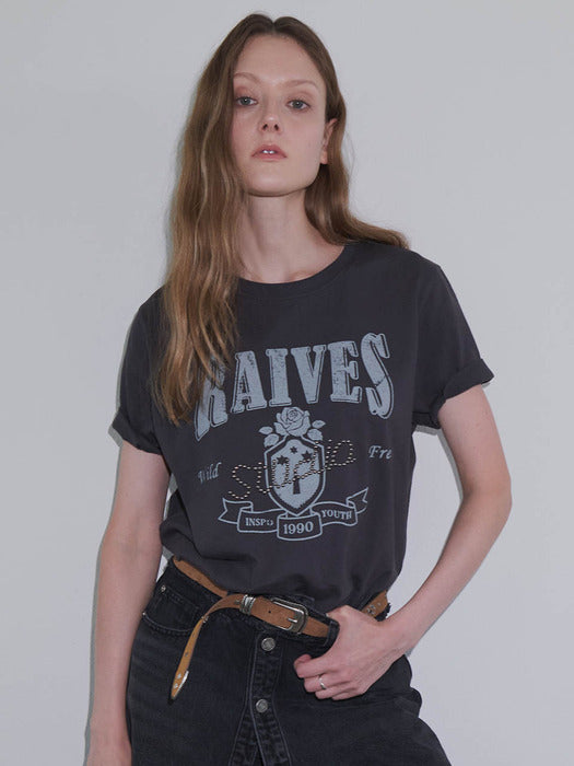 [raive] Vintage Studded T-Shirts VW5AE130_2color