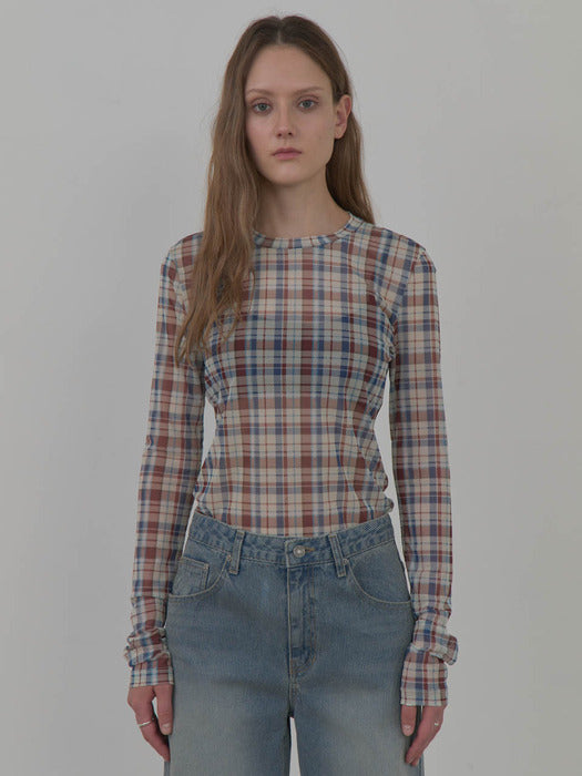 Raive Classic Vintage Check Top