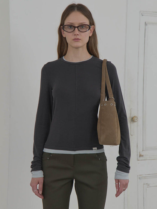 [raive] (Winter ver. added) Dot Double-Layered T-Shirts VW5AE134_6color