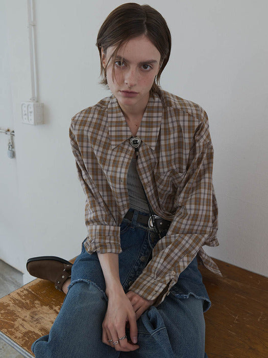 [raive] Loose-fit Check Shirts VW5AB212_2color
