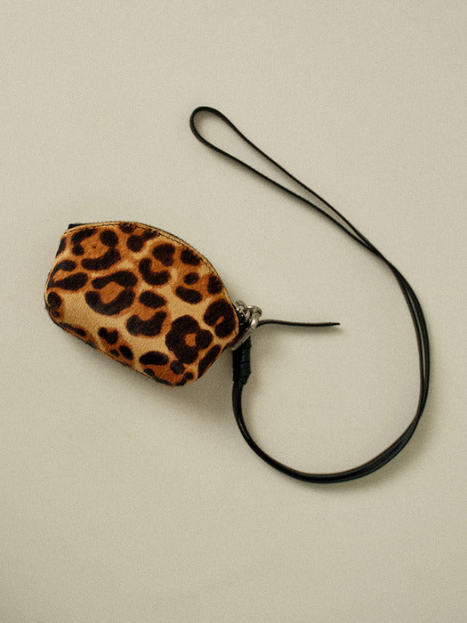 Mango Maniplease Bonit Leather Charm Leopard