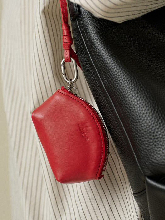 Mango Maniplease Bonit Leather Charm Red