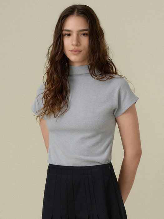 Wconcept_Mango_Maniplease Mango Maniplease Veli Cowl Neck Tee - Sky Blue