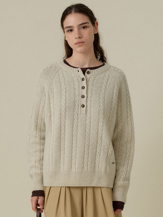 Wconcept_Mango_Maniplease Mango Maniplease Kerry Cable Knit - Oatmeal