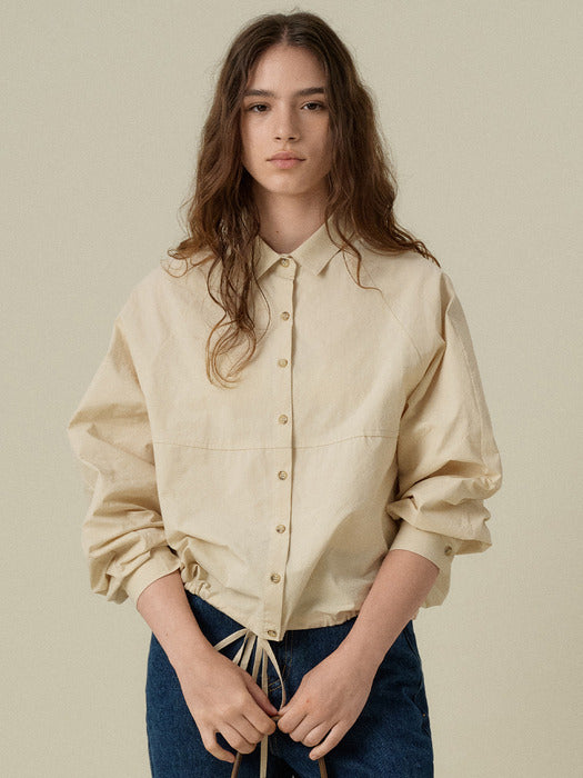 [Mango Maniplease] Dear Collar BLOUSE_LIGHT Beige