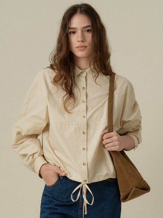 [Mango Maniplease] Dear Collar BLOUSE_LIGHT Beige