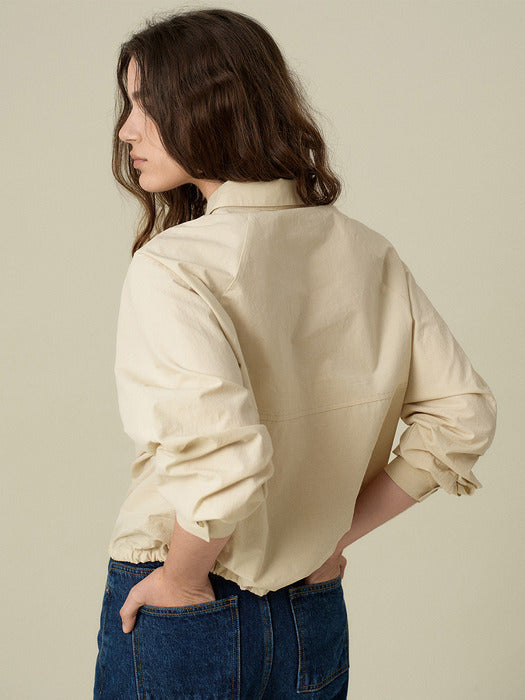 [Mango Maniplease] Dear Collar BLOUSE_LIGHT Beige