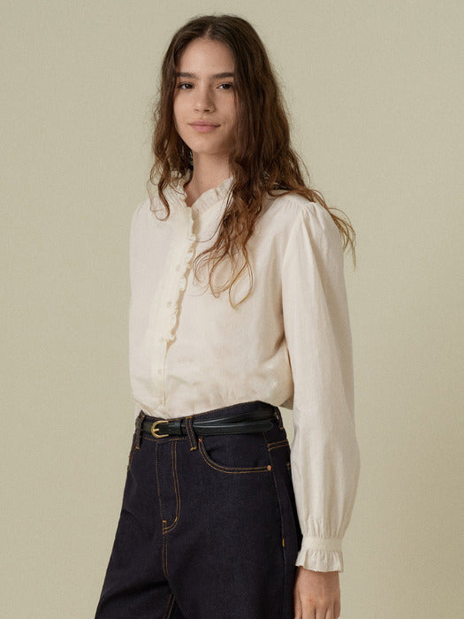 Wconcept_Mango_Maniplease Mango Maniplease French Frill Blouse - Cream