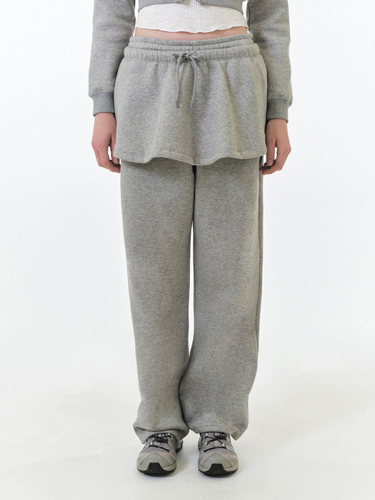 Grove 25Fw Ren Flared Sweat Skirt (Light Grey)