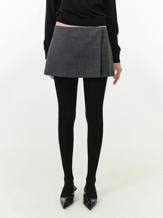 Grove 25Fw Mercy Wrap Skirt (Charcoal)