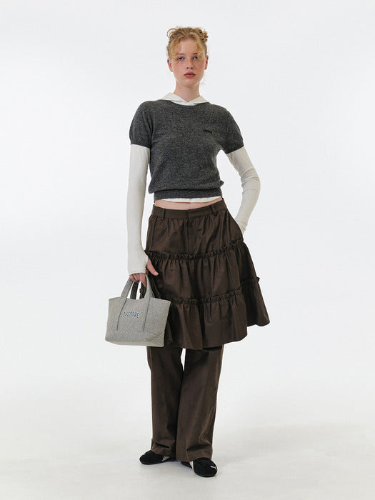 Grove 25Fw Maren Skirt Pants (Khaki)