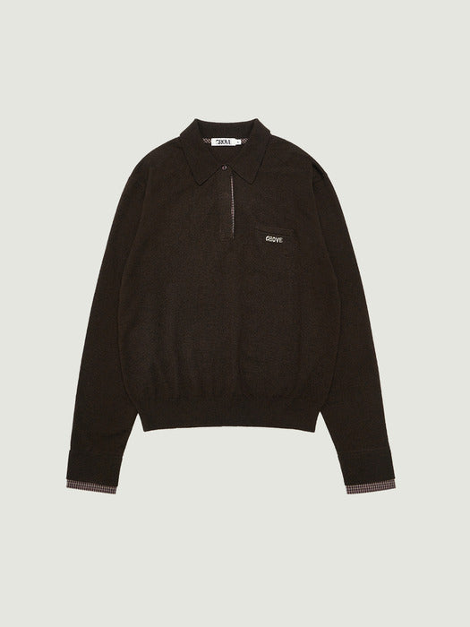 Grove 25Fw Gia Collar Knit (Brown)