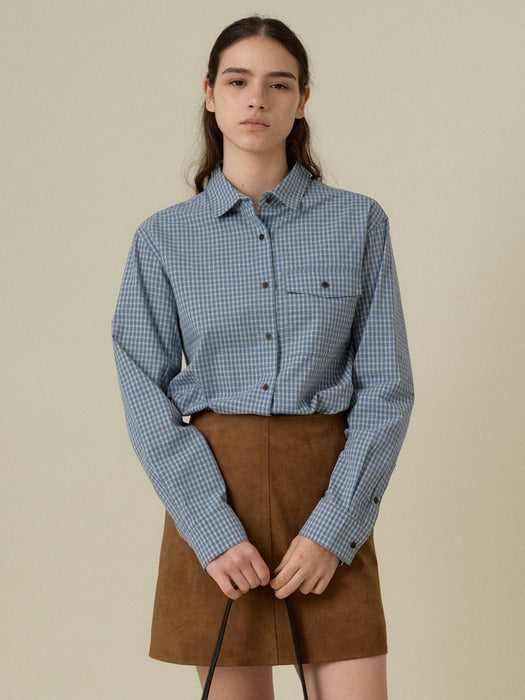 Wconcept_Mango_Maniplease Mango Maniplease Coco Check Shirt - Blue