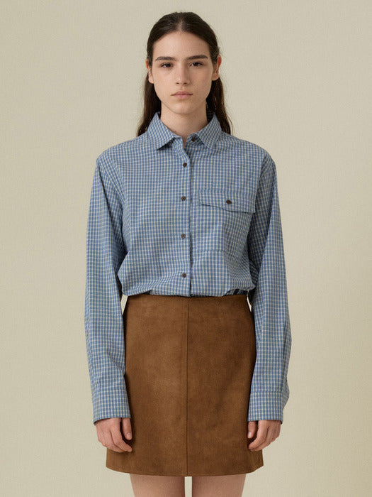 Wconcept_Mango_Maniplease Mango Maniplease Coco Check Shirt - Blue
