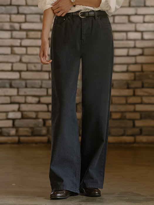 [TILLIDIE] Indigo straight fit denim pants TIFA03DP02_Navy