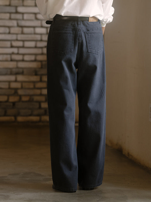 [TILLIDIE] Indigo straight fit denim pants TIFA03DP02_Navy