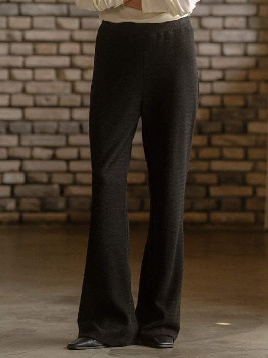 [TILLIDIE] Soft rib jersey pants TIFA03PT04_Black