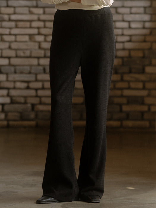 [TILLIDIE] Soft rib jersey pants TIFA03PT04_Black