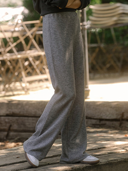 [TILLIDIE] Soft rib jersey pants TIFA03PT03_Charcoal