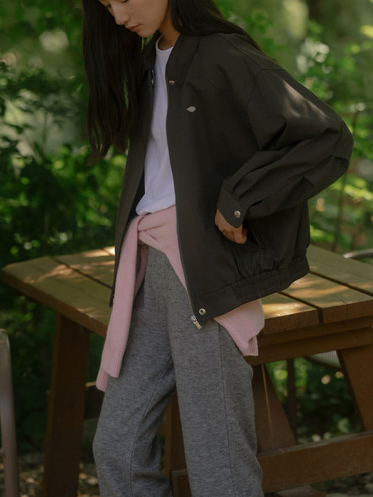 [TILLIDIE] Soft rib jersey pants TIFA03PT03_Charcoal