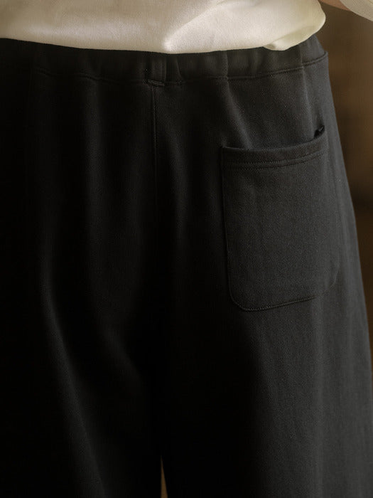 [TILLIDIE] String hem sweat pants TIFA03PT02_Black