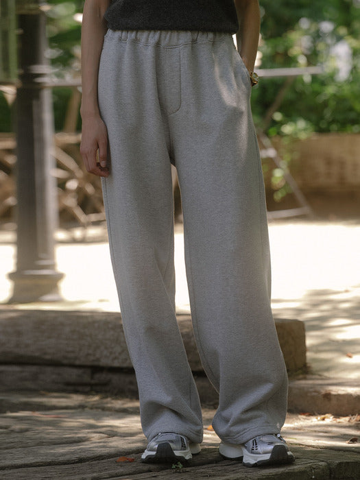 [TILLIDIE] String hem sweat pants TIFA03PT01_Melange