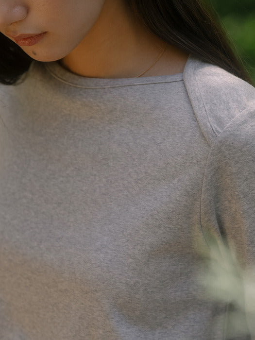 [TILLIDIE] Cut line t-shirt TIFA03LT06_Gray