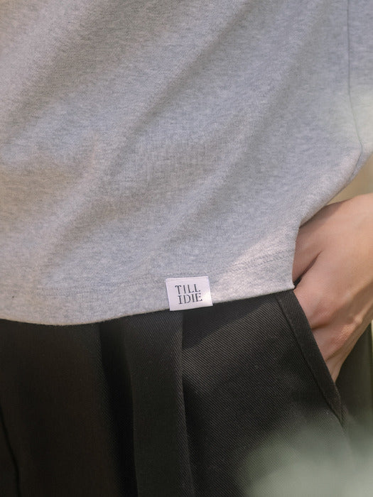 [TILLIDIE] Cut line t-shirt TIFA03LT06_Gray