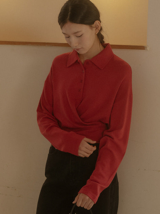 Tillidie Back tie detail t-shirt Brick