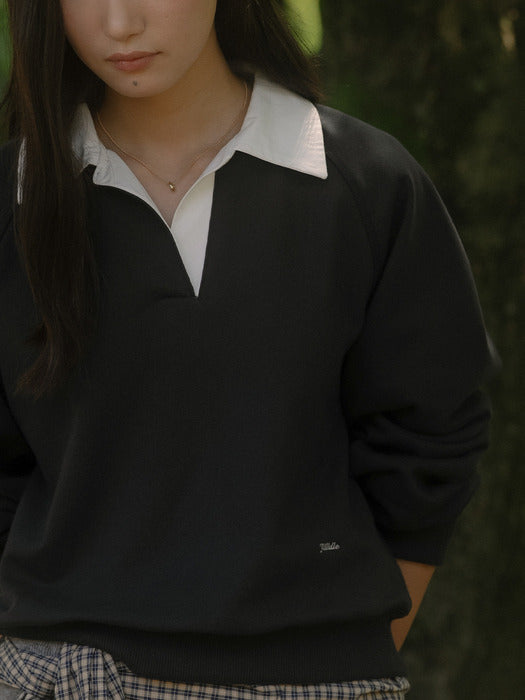 [TILLIDIE] Collar point logo MTM TIFA03LT02_Navy