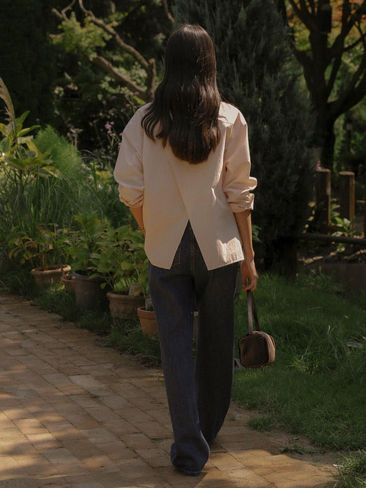 Tillidie Backslit detail soft cotton shirt Light pink