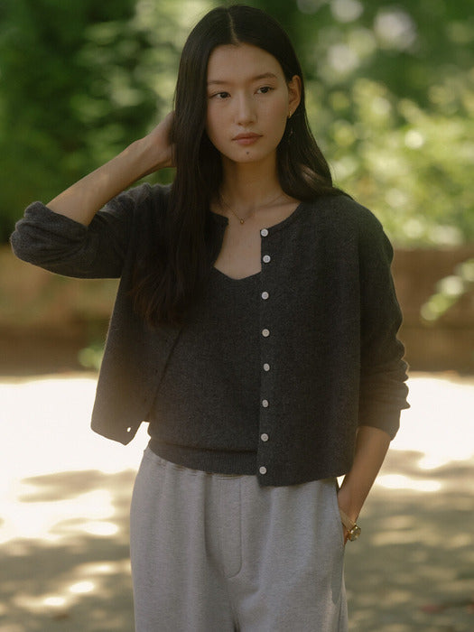 Tillidie 3-Way sleeveless cardigan set