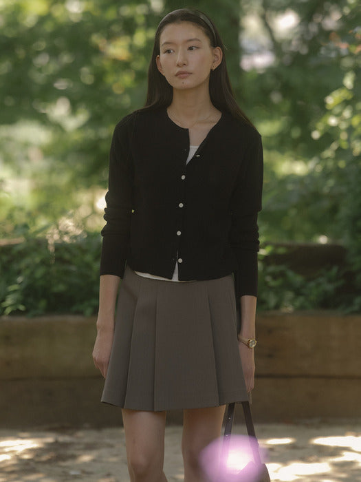 [TILLIDIE] Layered point 2-way cardigan TIFA03CD02_Black