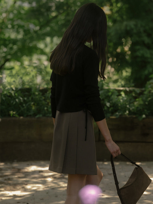 [TILLIDIE] Layered point 2-way cardigan TIFA03CD02_Black