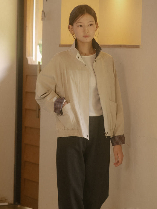 [TILLIDIE] Check point jumper TIFA03JP03_Beige