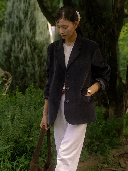 Tillidie Corduroy classic jacket Navy