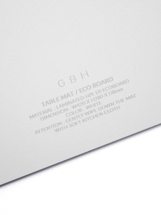 Wconcept_Gbh_Home Table Mat / Ecoboard White Non-slip Table Mat