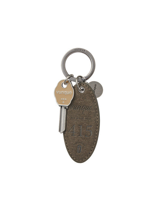Vunque Suede Round Key Charm Musk Khaki