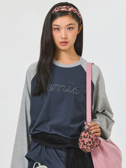 Emis Long Sleeve Raglan T-Shirt-Navy