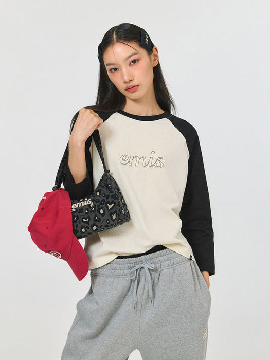 Emis (W) 3/4 Sleeve Raglan T-Shirt-Cream