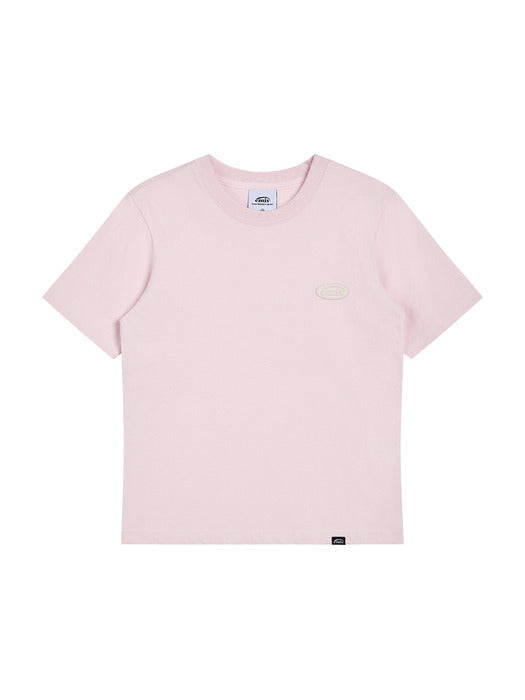 [emis] (W) RUBBER PATCH T-SHIRT-PINK