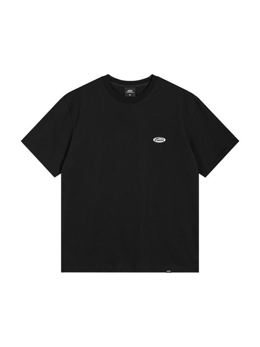 [emis] RUBBER PATCH T-SHIRT-BLACK