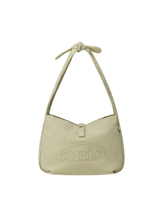 [emis] VINTAGE COTTON TOTE BAG-BEIGE